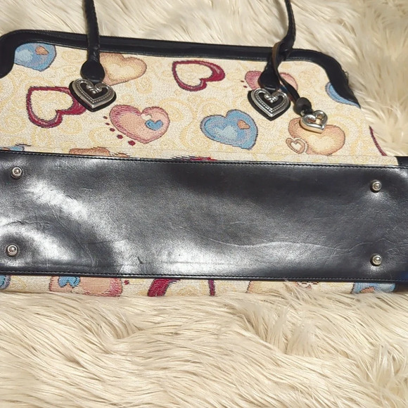 Brighton Alyssa Hearts collection Large tapestry bag purse tote - Picture 7 of 7